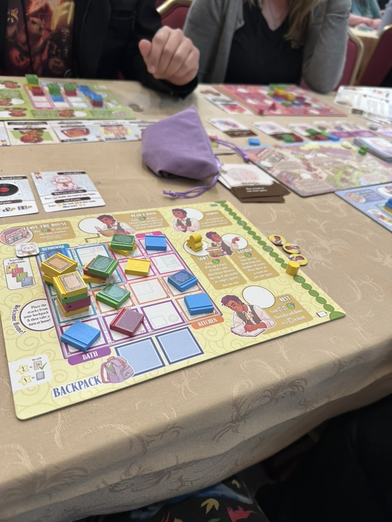 board game with book tokens